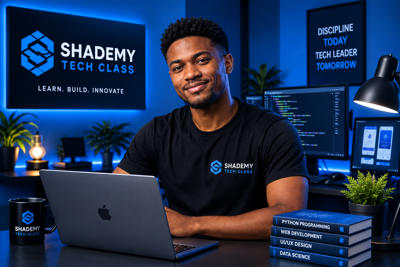Students learning technology at Shademy